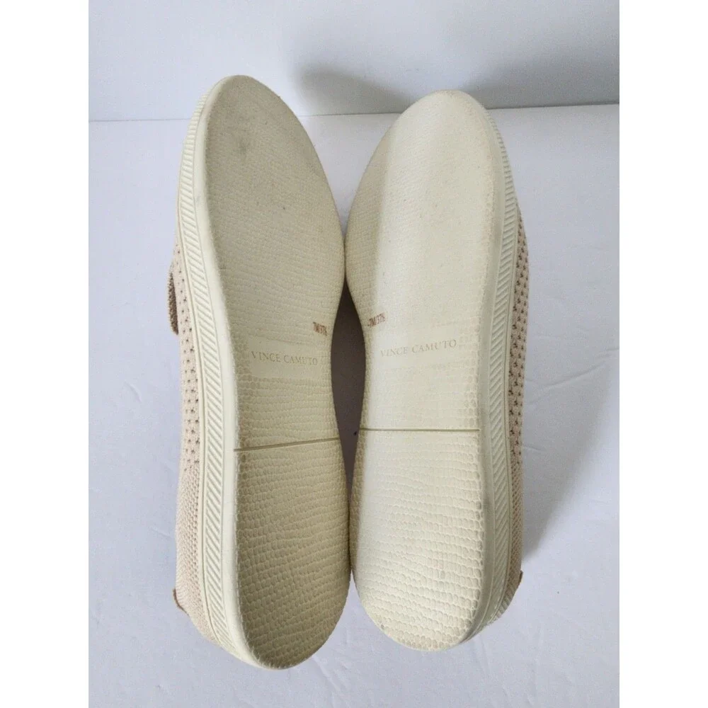 New Vince Camuto Washable Knit Slip-On Shoes Cabreli Bone Off White 7 M